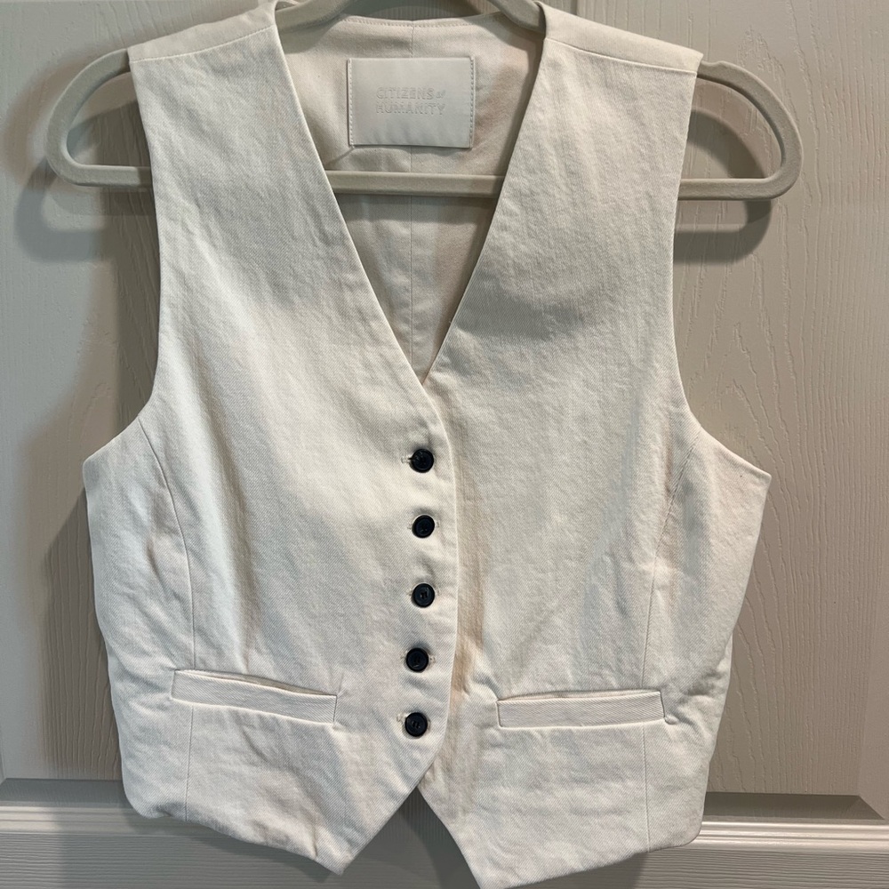 Citizens of Humanity Vest .. Off White .. Size Medium